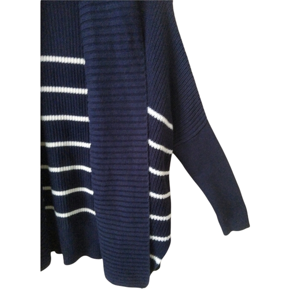 Athleta Blue White Stripe Chunky Open Cardigan S - Picture 4 of 13